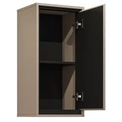 Garnero Arredamenti Mobile Bagno Sospeso-Mobile bagno sospeso 120cm con specchio tortora nero Linda