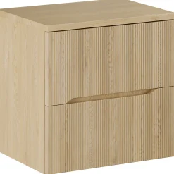 Garnero Arredamenti Mobile Bagno Sospeso-Mobile bagno sospeso 60cm cannettato 2 cassetti rovere Pretty