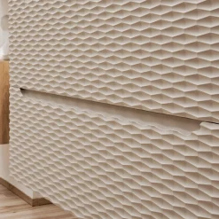 Garnero Arredamenti Mobile Bagno Sospeso-Mobile bagno sospeso 70cm con lavabo da incasso 2 cassetti beige rovere Swim Beige - Rovere