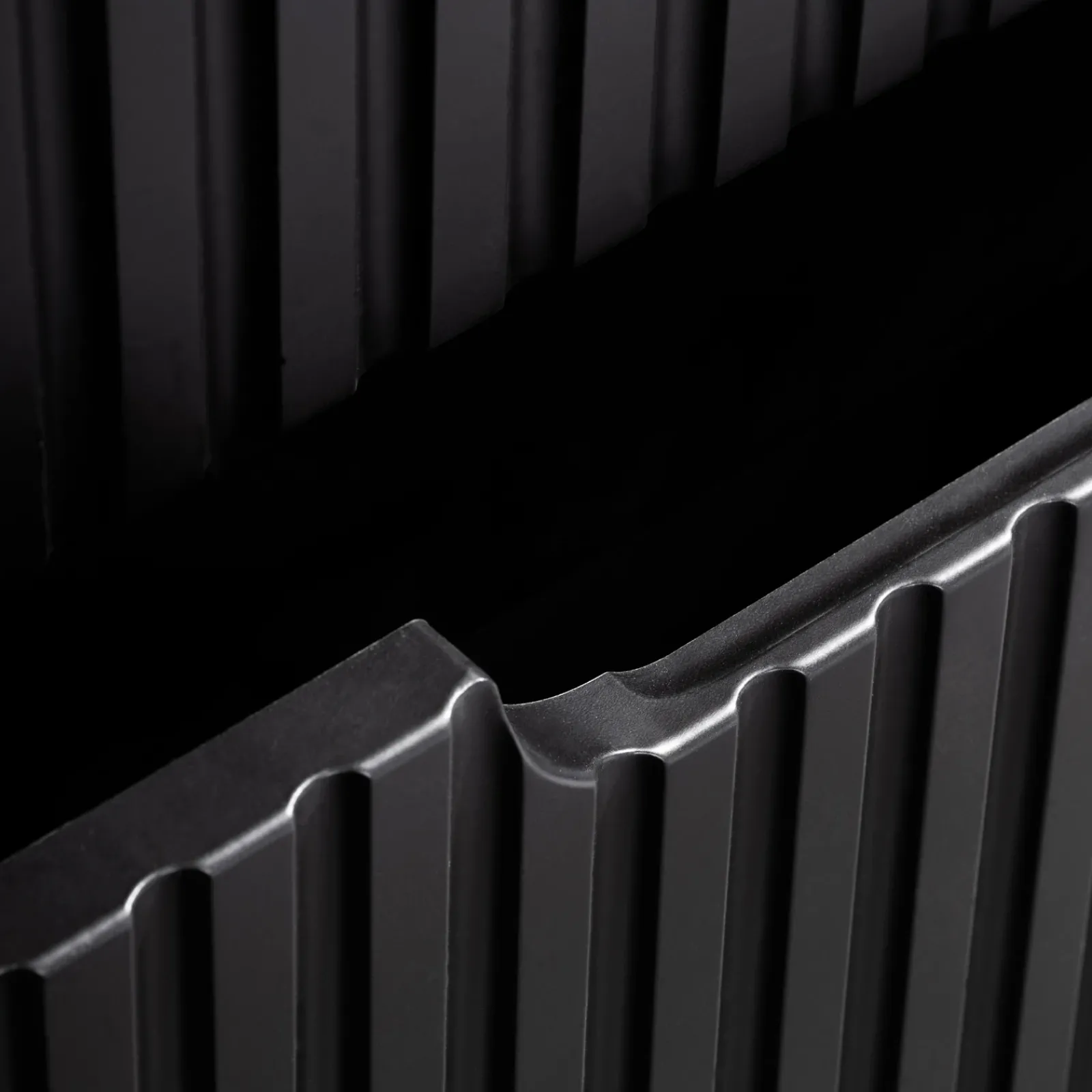 Garnero Arredamenti Mobile Bagno Sospeso-Mobile bagno sospeso 50cm cannettato con lavabo 2 cassetti Cleany Nero