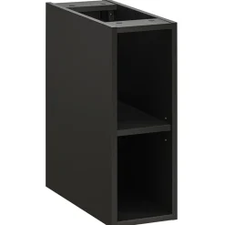 Garnero Arredamenti Mobile Bagno Sospeso-Mobile bagno sospeso 80cm cm 2 cassetti 2 vani quercia antracite Limpid