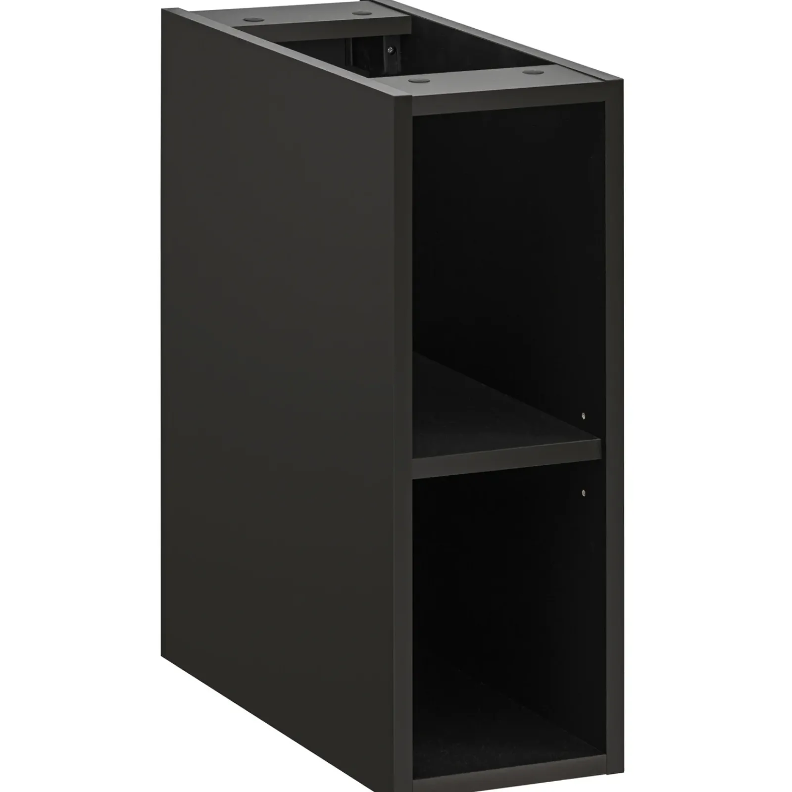 Garnero Arredamenti Mobile Bagno Sospeso-Mobile bagno sospeso 80cm cm 2 cassetti 2 vani quercia antracite Limpid