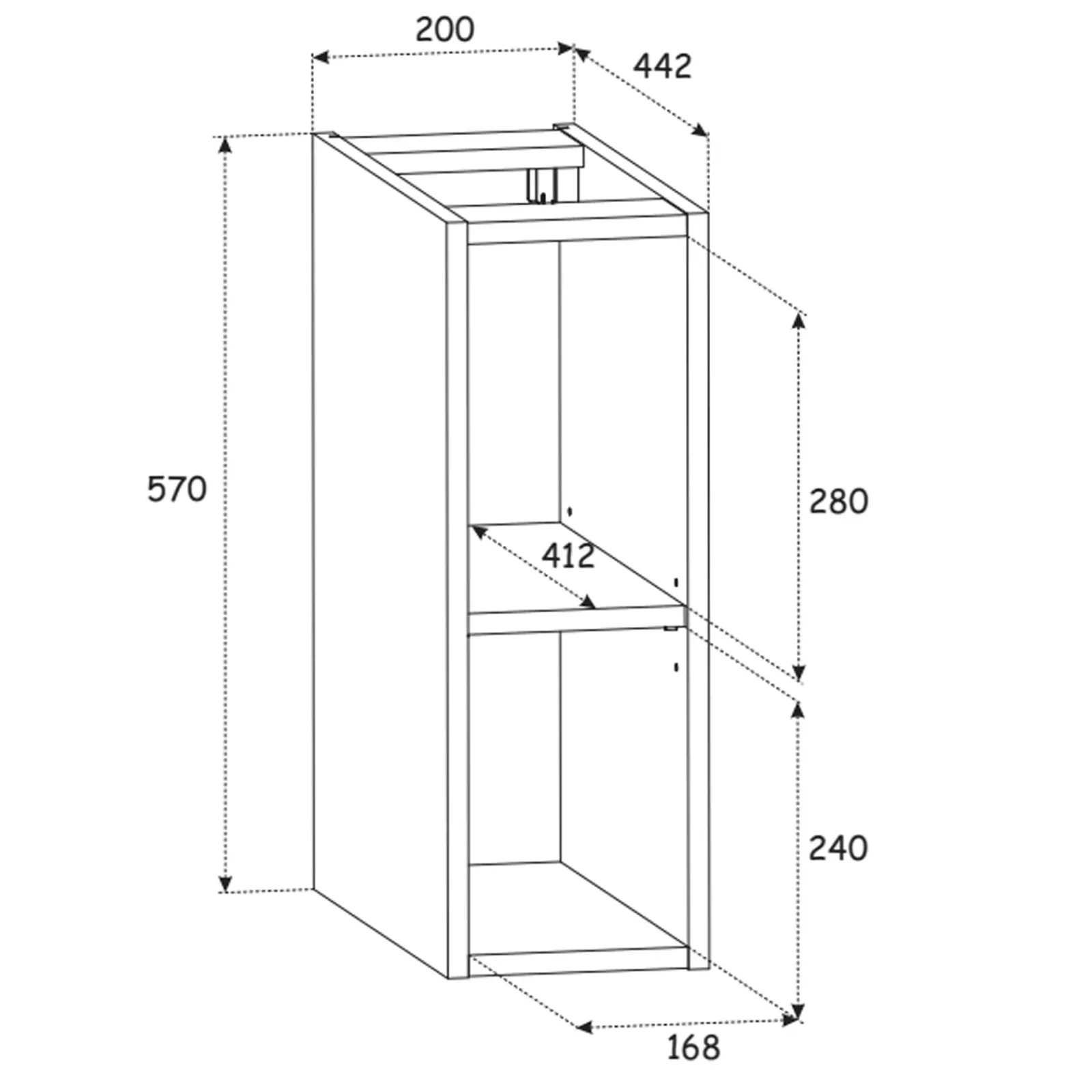 Garnero Arredamenti Mobile Bagno Sospeso-Mobile bagno sospeso 80cm cm 2 cassetti 2 vani quercia antracite Limpid