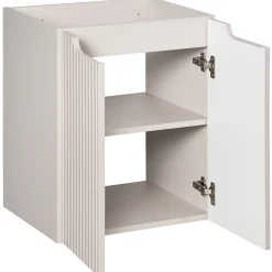 Garnero Arredamenti Mobile Bagno Sospeso-Mobile bagno sospeso 50cm cannettato con lavabo 2 ante Cleany Beige