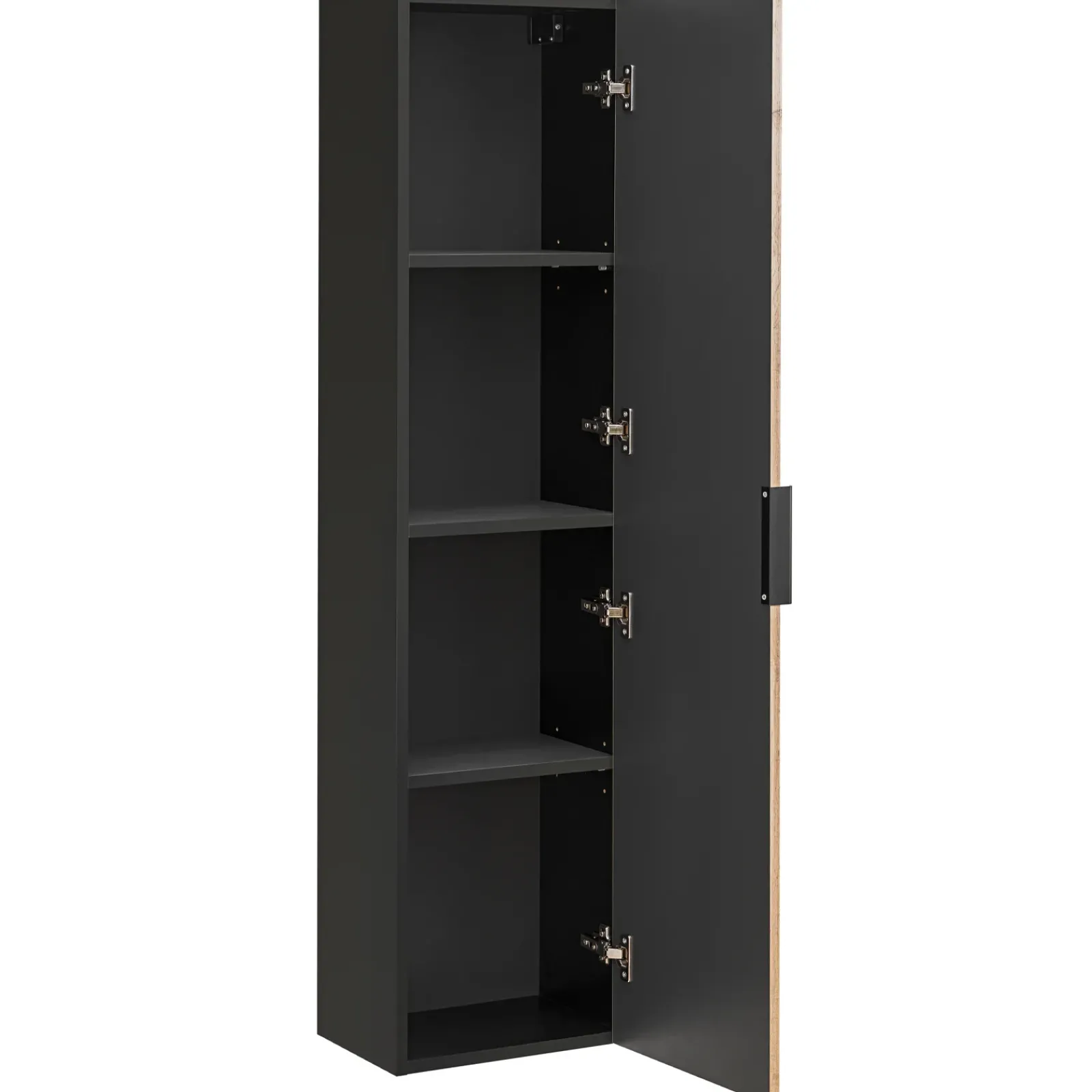 Garnero Arredamenti Mobile Bagno Sospeso-Mobile bagno sospeso 120cm cm con 2 lavabi da incasso, 2 specchi, colonna e cubotti quercia antracite Limpid