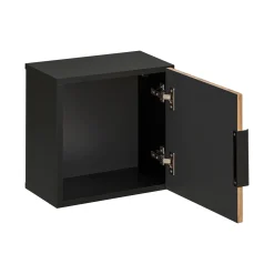 Garnero Arredamenti Mobile Bagno Sospeso-Mobile bagno sospeso 120cm cm con 2 lavabi da incasso, 2 specchi, colonna e cubotti quercia antracite Limpid