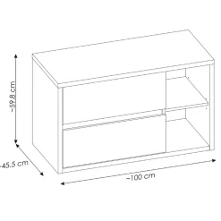 Garnero Arredamenti Mobile Bagno Sospeso-Mobile bagno sospeso 100cm con lavabo, mobile specchio e colonna rovere antracite Veny