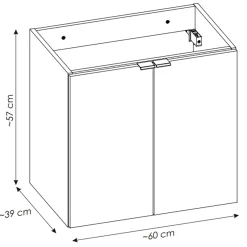 Garnero Arredamenti Mobile Bagno Sospeso-Mobile bagno sospeso 60cm con lavabo e colonna rovere Rovery