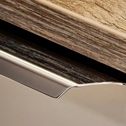 Garnero Arredamenti Mobile Bagno Sospeso-Mobile bagno sospeso 60cm con lavabo, mobile specchio e colonna grigio quercia Serif