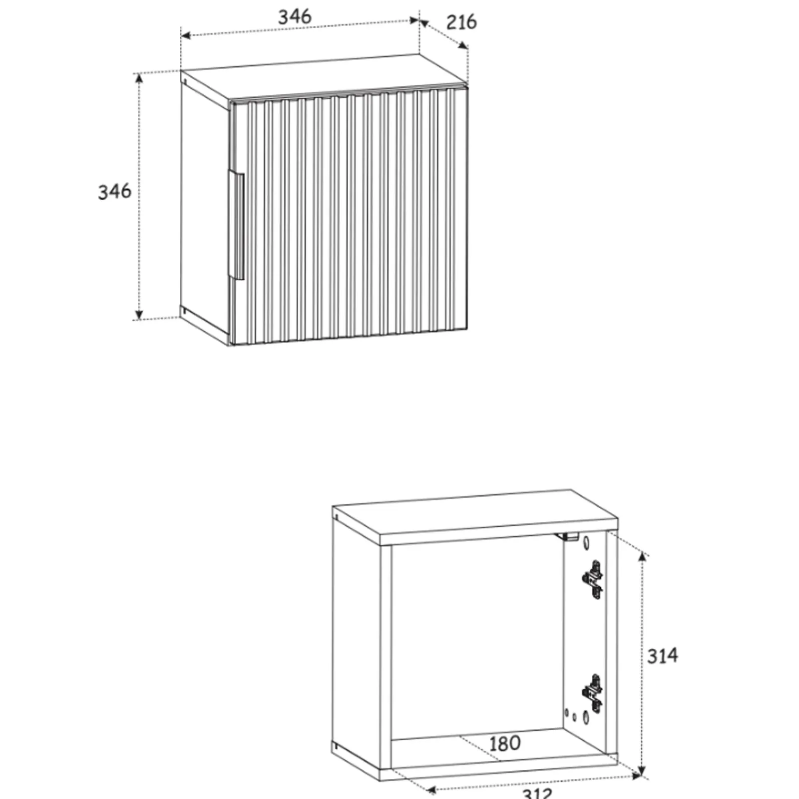 Garnero Arredamenti Mobile Bagno Sospeso-Mobile bagno sospeso 80cm cm con lavabo, specchio, colonna e cubotti quercia antracite Limpid