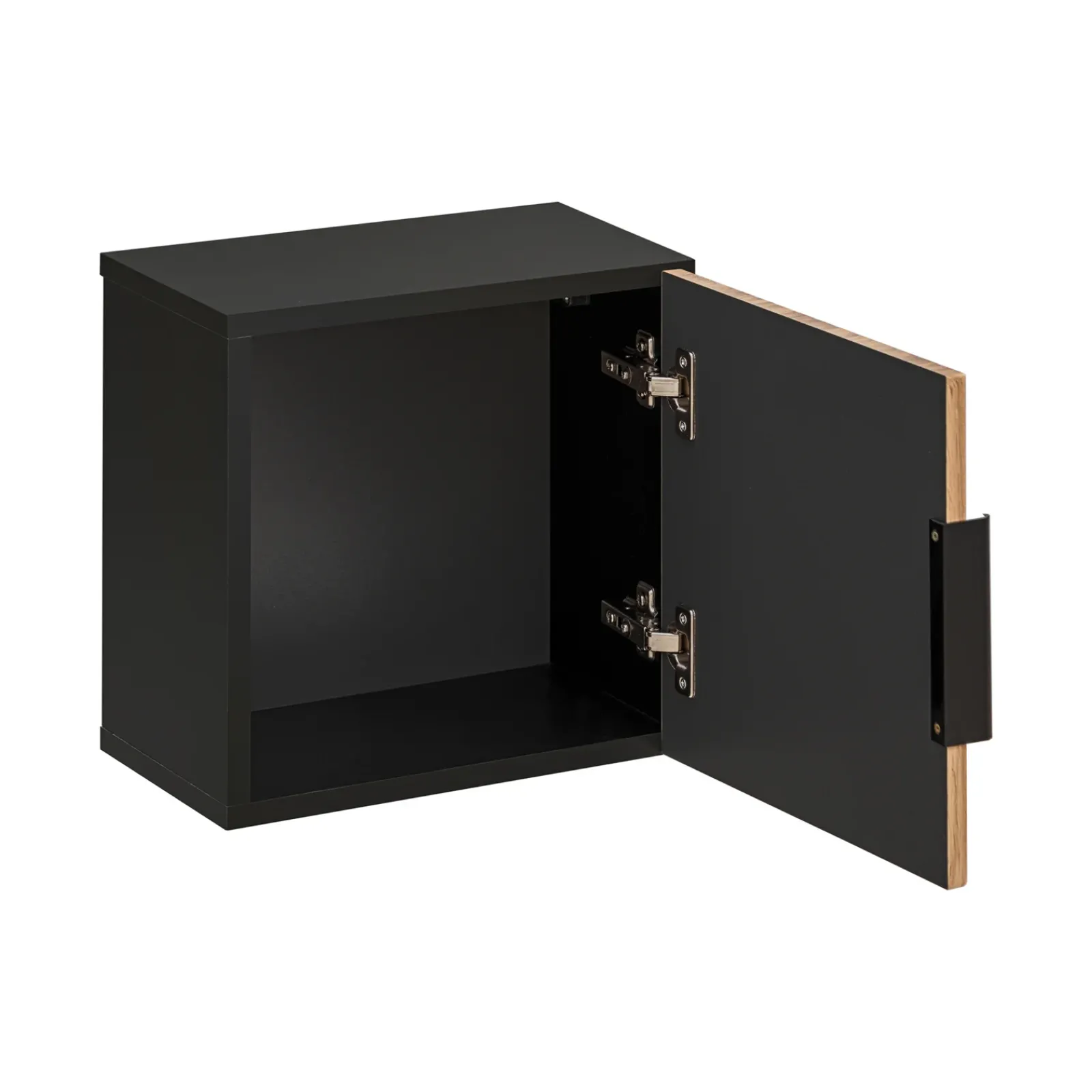 Garnero Arredamenti Mobile Bagno Sospeso-Mobile bagno sospeso 80cm cm con lavabo, specchio, colonna e cubotti quercia antracite Limpid