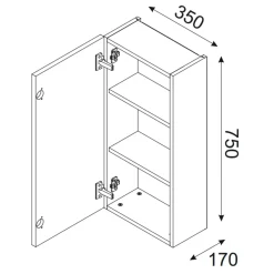 Garnero Arredamenti Mobile Bagno Sospeso-Mobile bagno sospeso 120cm con 2 lavabi, colonna, pensile e base sospesa beige rovere Swim
