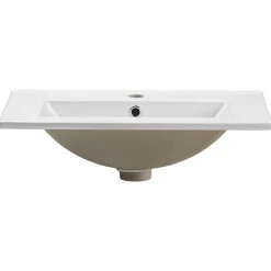 Garnero Arredamenti Mobile Bagno Sospeso-Mobile bagno sospeso 80cm con lavabo 2 cassetti beige cashmere Neutry
