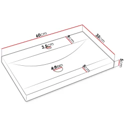 Garnero Arredamenti Mobile Bagno Sospeso-Mobile bagno sospeso 60cm con lavabo, specchio e 2 colonne Luz Bianco Lucido