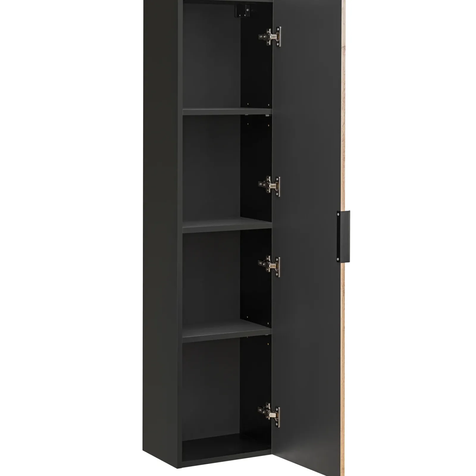 Garnero Arredamenti Mobile Bagno Sospeso-Mobile bagno sospeso 120cm cm con 2 lavabi da incasso, 2 specchi e colonna quercia antracite Limpid