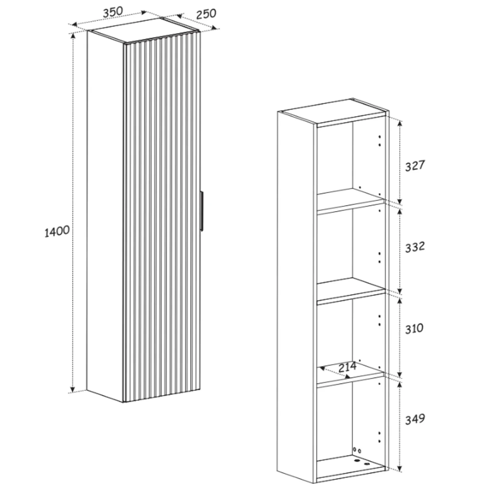Garnero Arredamenti Mobile Bagno Sospeso-Mobile bagno sospeso 100cm cm con lavabo, specchio, colonna e cubotti quercia antracite Limpid