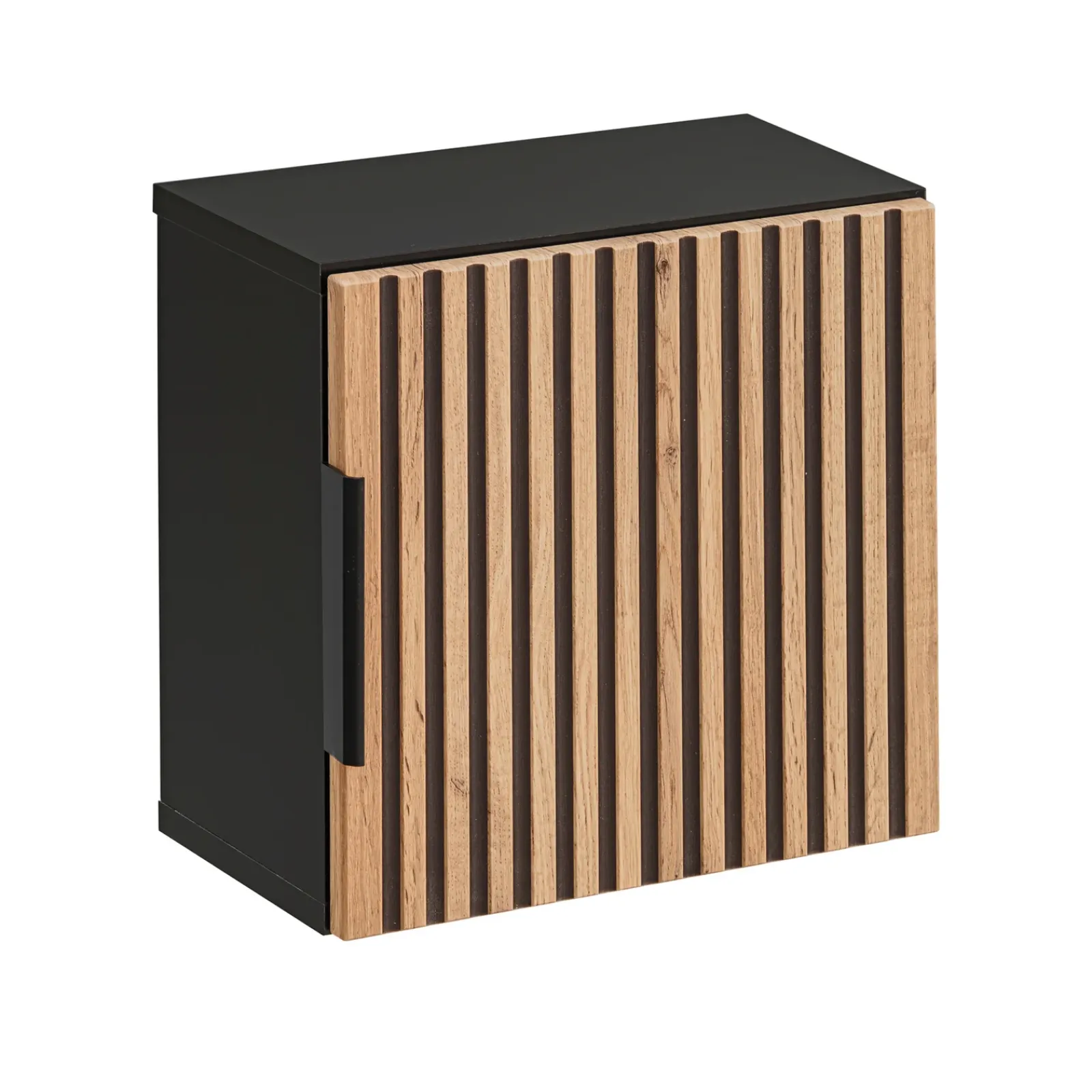 Garnero Arredamenti Mobile Bagno Sospeso-Mobile bagno sospeso 100cm cm con lavabo, specchio, colonna e cubotti quercia antracite Limpid