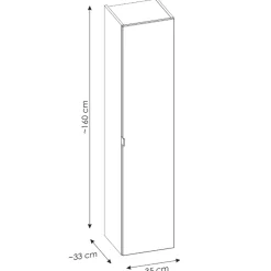 Garnero Arredamenti Mobile Bagno Sospeso-Mobile bagno sospeso 140cm con 2 lavabi, specchio e colonna nero Serif