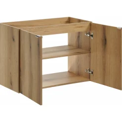 Garnero Arredamenti Mobile Bagno Sospeso-Mobile bagno sospeso 80cm con colonna rovere Rovery