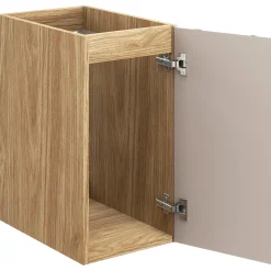 Garnero Arredamenti Mobile Bagno Sospeso-Mobile bagno sospeso 90cm con lavabo da incasso beige rovere Swim Beige - Rovere