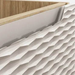 Garnero Arredamenti Mobile Bagno Sospeso-Mobile bagno sospeso 90cm con lavabo da incasso beige rovere Swim Beige - Rovere