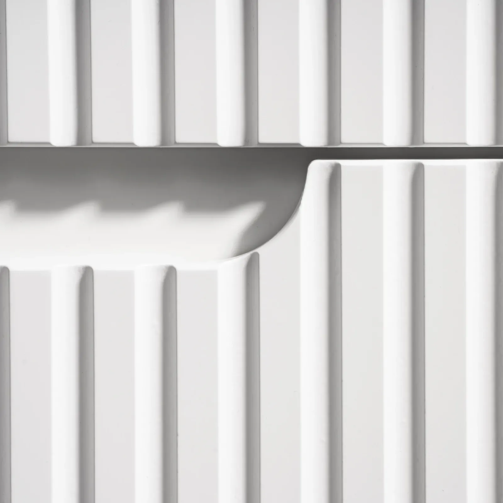 Garnero Arredamenti Mobile Bagno Sospeso-Mobile bagno sospeso 50cm cannettato con lavabo 2 cassetti bianco Cleany Bianco Opaco