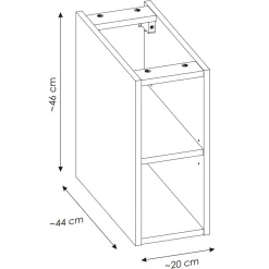 Garnero Arredamenti Mobile Bagno Sospeso-Mobile bagno sospeso 180cm cannettato 2 cassettoni quercia Autentic Bianco