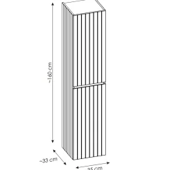 Garnero Arredamenti Mobile Bagno Sospeso-Mobile bagno sospeso 60cm cannettato con lavabo da incasso, colonna e specchio bianco Autentic