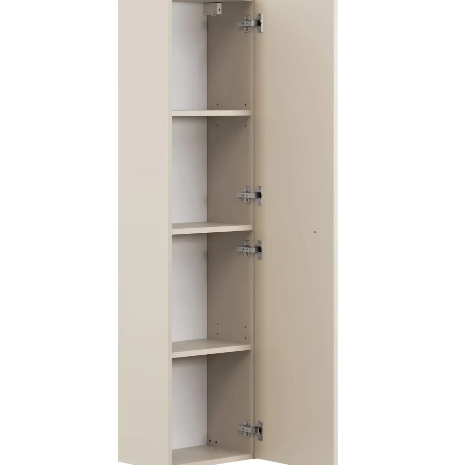 Garnero Arredamenti Mobile Bagno Sospeso-Mobile bagno sospeso fresato 80cm con colonna beige Sand