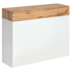 Garnero Arredamenti Mobili Ingresso Sospesi|Mobili Ingresso-Mobile ingresso sospeso 100x180h cm bianco opaco rovere Dante 5 Gihome®