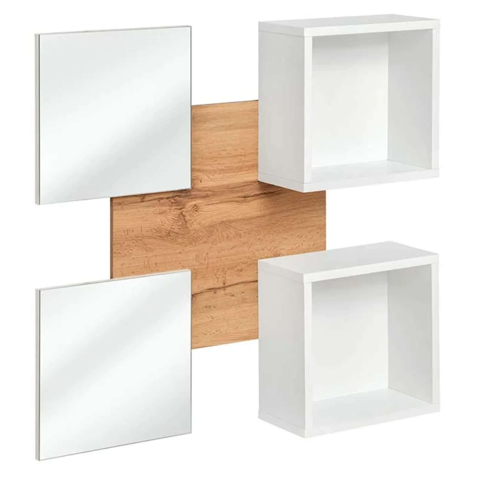 Garnero Arredamenti Mobili Ingresso Sospesi|Mobili Ingresso-Mobile ingresso sospeso 100x180h cm bianco opaco rovere Dante 5 Gihome®