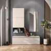 Garnero Arredamenti Mobili Ingresso Appendiabiti|Mobili Ingresso-Mobile ingresso 138x200h cm beige antracite Sunset 103