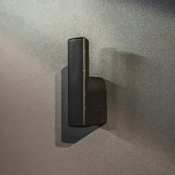 Garnero Arredamenti Mobili Ingresso Appendiabiti|Mobili Ingresso-Mobile ingresso 210x203h cm con specchio rovere antracite stampa a righe California Gihome® Antracite - Rovere