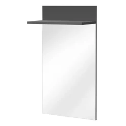 Garnero Arredamenti Mobili Ingresso Appendiabiti|Mobili Ingresso-Mobile ingresso 210x203h cm con specchio rovere antracite stampa a righe California Gihome® Antracite - Rovere