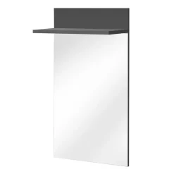 Garnero Arredamenti Mobili Ingresso Appendiabiti|Mobili Ingresso-Mobile ingresso 120x203h cm con specchio rovere antracite stampa a righe San Francisco Gihome® Antracite - Rovere