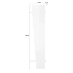 Garnero Arredamenti Mobili Ingresso Appendiabiti|Mobili Ingresso-Mobile ingresso 50x200h cm con appendiabiti Candia Gihome® Ossido