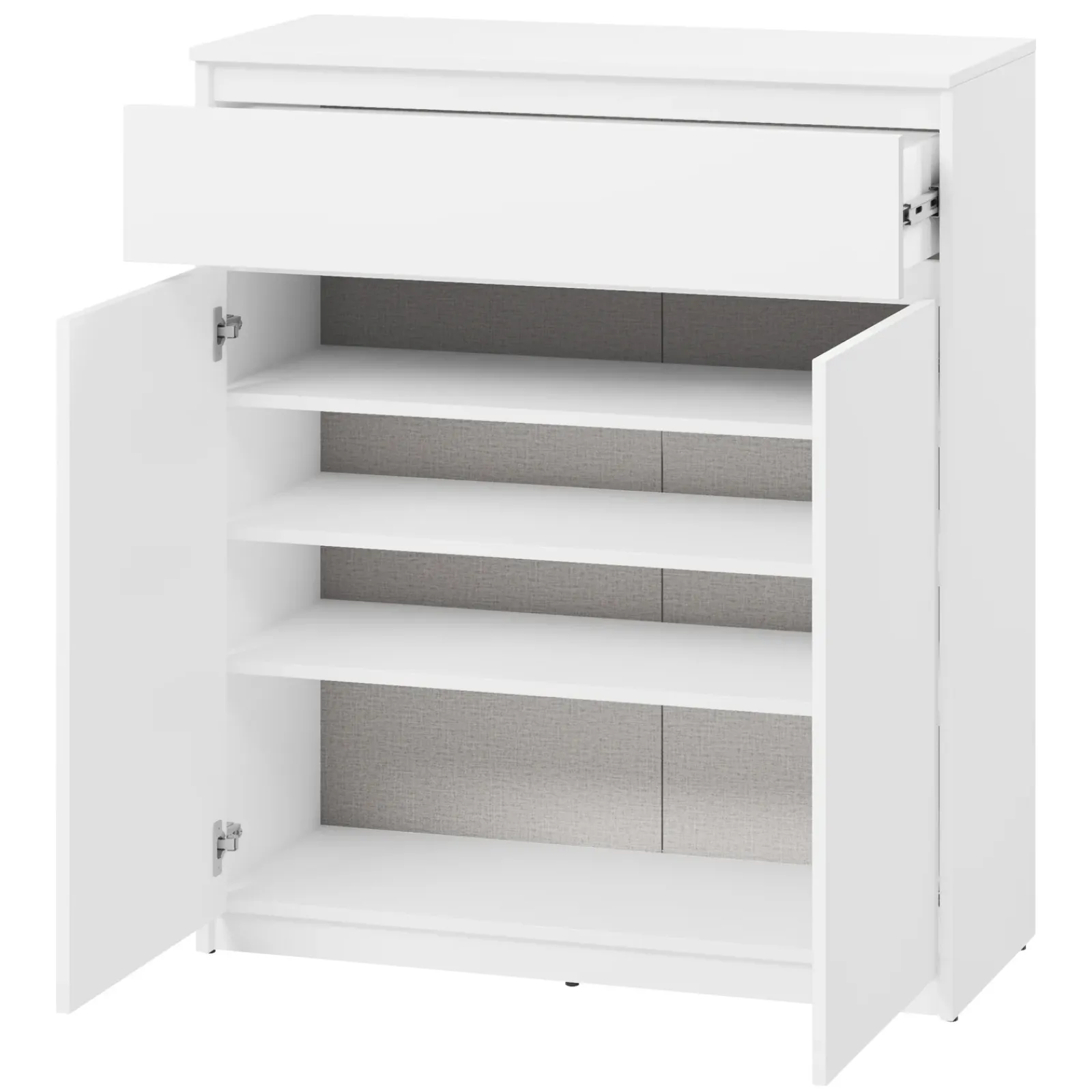 Garnero Arredamenti Mobili Ingresso Appendiabiti|Mobili Ingresso-Mobile ingresso 200x230h cm con specchio appendiabiti bianco Accent Bianco Opaco