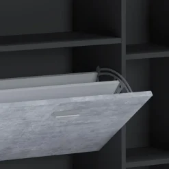 Garnero Arredamenti Scarpiere E Cassepanche|Scarpiere-Mobile ingresso 92x94h cm con scarpiera grafite cemento Mars