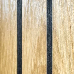 Garnero Arredamenti Mobili Ingresso Appendiabiti|Mobili Ingresso-Mobile ingresso 180x203h cm con specchio moderno rovere antracite stampa a righe New York Gihome® Antracite - Rovere