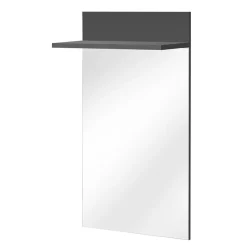 Garnero Arredamenti Mobili Ingresso Appendiabiti|Mobili Ingresso-Mobile ingresso 180x203h cm con specchio moderno rovere antracite stampa a righe New York Gihome® Antracite - Rovere