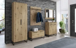 Garnero Arredamenti Mobili Ingresso Appendiabiti|Mobili Ingresso-Mobile ingresso 98x200h cm design moderno rovere Rustic