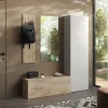 Garnero Arredamenti Mobili Ingresso Appendiabiti|Mobili Ingresso-Mobile ingresso 165x186h cm grigio chiaro rovere chiaro Sunset 112