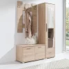 Garnero Arredamenti Mobili Ingresso Appendiabiti|Mobili Ingresso-Mobile ingresso 140x193h cm moderno rovere Clarissa 1 Gihome®