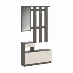 Garnero Arredamenti Mobili Ingresso Appendiabiti|Mobili Ingresso-Mobile ingresso 100x190h cm moderno grigio beige Thomas Beige - Grigio