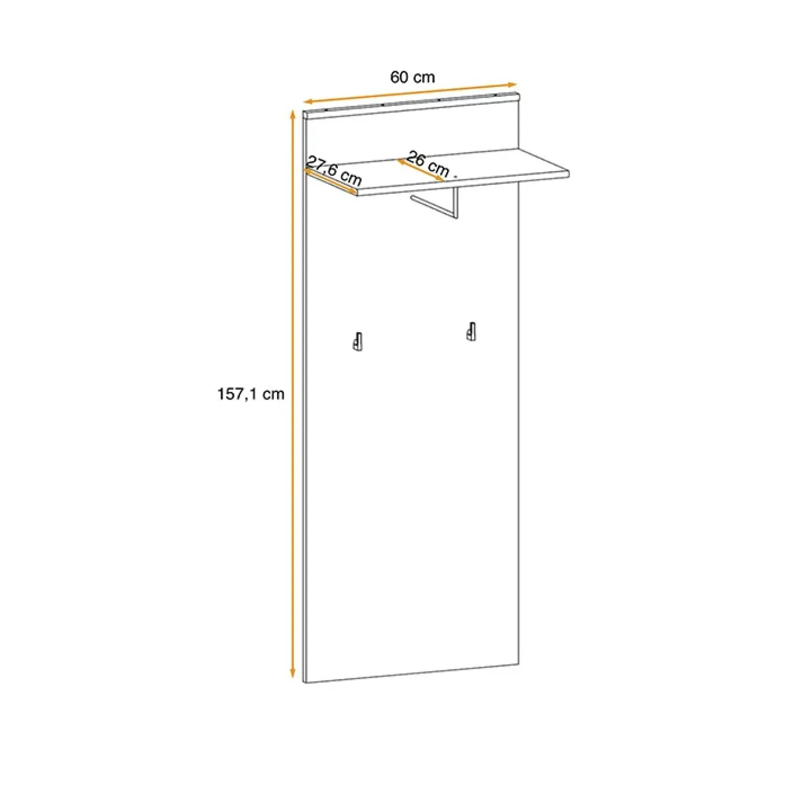 Garnero Arredamenti Mobili Ingresso Appendiabiti|Mobili Ingresso-Mobile ingresso 90x203h cm moderno rovere antracite stampa a righe Arizona Gihome® Antracite - Rovere