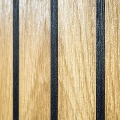 Garnero Arredamenti Mobili Ingresso Appendiabiti|Mobili Ingresso-Mobile ingresso 90x203h cm moderno rovere antracite stampa a righe Arizona Gihome® Antracite - Rovere