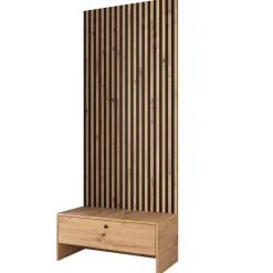 Garnero Arredamenti Mobili Ingresso-Mobile ingresso 85x206h cm rovere rustico nero Welly