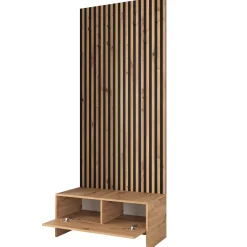 Garnero Arredamenti Mobili Ingresso-Mobile ingresso 85x206h cm rovere rustico nero Welly