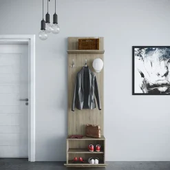 Garnero Arredamenti Mobili Ingresso Appendiabiti|Mobili Ingresso-Mobile ingresso 60x190h cm rovere sonoma scuro London