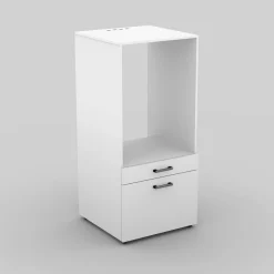 Garnero Arredamenti Mobili Lavanderia-Mobile lavatrice e asciugatrice 134x144h cm con cassettoni bianco Water